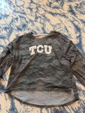 TCU camo crewneck